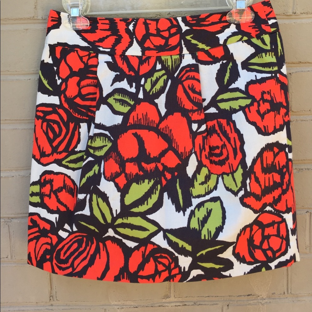 EUC Boden Johnnie B Size 28 fits 16 Floral Skirt